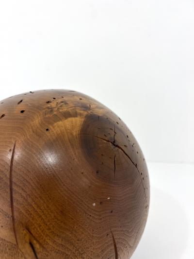 Sculptural Burlwood Decorative Sphere