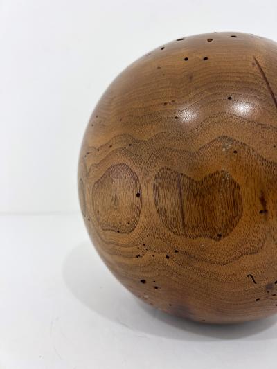 Sculptural Burlwood Decorative Sphere