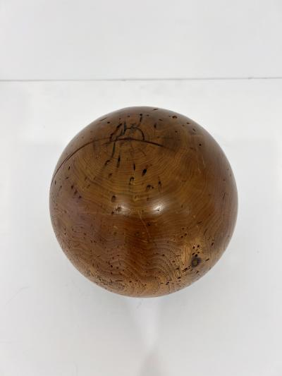 Sculptural Burlwood Decorative Sphere