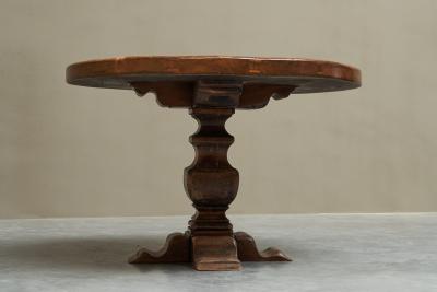 Sculptural Center or Dining Table in Solid Oak 1960s