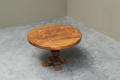 Sculptural Center or Dining Table in Solid Oak 1960s