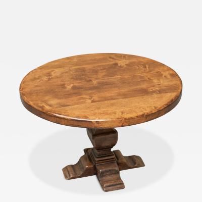 Sculptural Center or Dining Table in Solid Oak 1960s