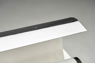 Sculptural Chromed Metal Table Lamp Italy 1960s