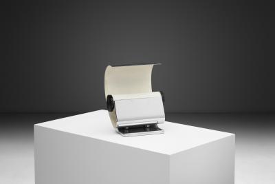 Sculptural Chromed Metal Table Lamp Italy 1960s