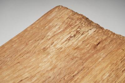 Sculptural Coffee Table with Wood Etching and Slate Legs Europe ca 1990s