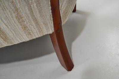 Sculptural Danish Cabinetmaker Sofa with Exotic Wood Frame Denmark 1940s