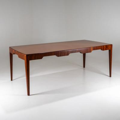 Sculptural Dining Table with Glass Top Italy Mid 20th Century