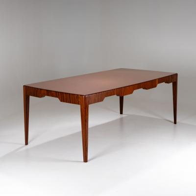Sculptural Dining Table with Glass Top Italy Mid 20th Century