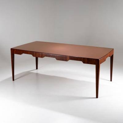Sculptural Dining Table with Glass Top Italy Mid 20th Century