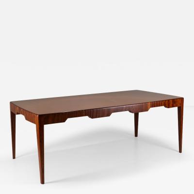 Sculptural Dining Table with Glass Top Italy Mid 20th Century
