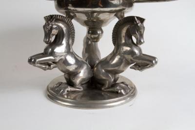 Sculptural French Pewter Centerpiece