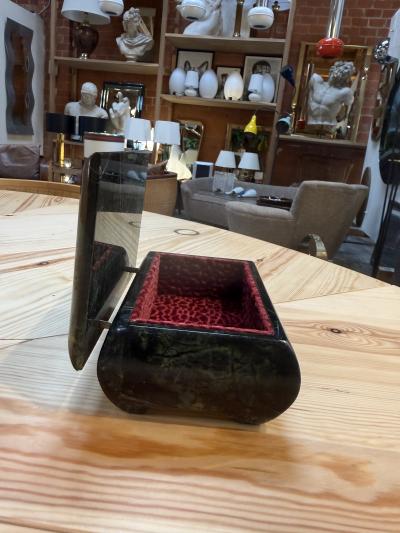 Sculptural Green Marble Box