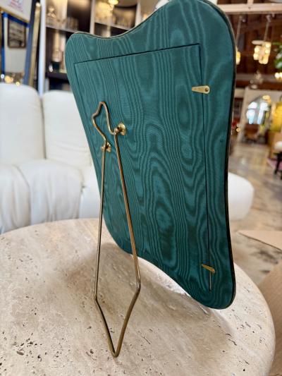 Sculptural Green Velvet Picture Frame