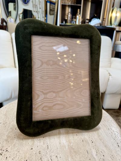 Sculptural Green Velvet Picture Frame