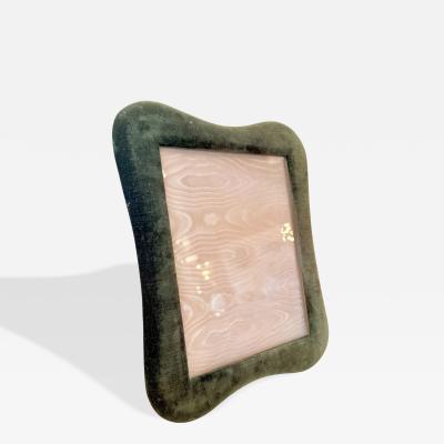Sculptural Green Velvet Picture Frame