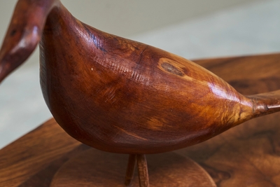 Sculptural Hand Carved Bird in Wood Mid 20th Century