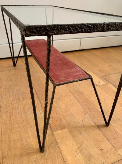 Sculptural Hight Back Chair and Side Table