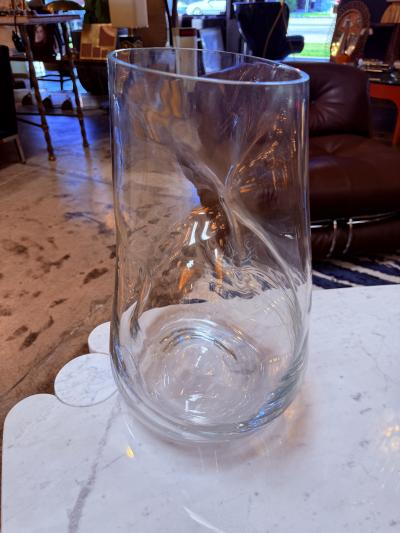 Sculptural Italian Handblown Glass Vase 1970s
