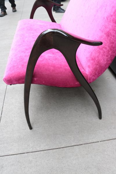Sculptural Italian Mid Century Settee by Malatesta and Mason
