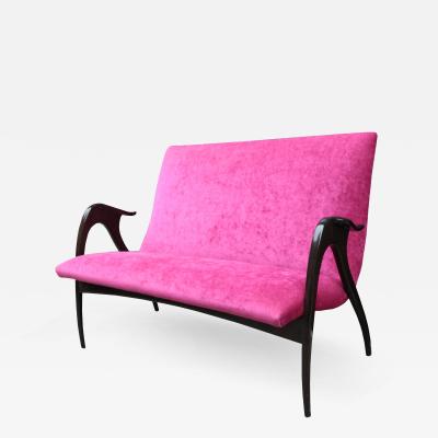 Sculptural Italian Mid Century Settee by Malatesta and Mason