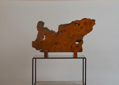 Sculptural Japanese Keyaki Wood Partition in the Style of Nakashima