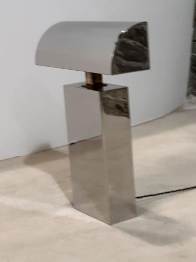 Sculptural Karl Springer Polished Chrome Desk Lamp 1980