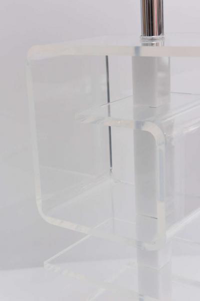 Sculptural Lucite Table Lamp