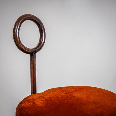 Sculptural Metal Stool probably Italy Late 20th Century