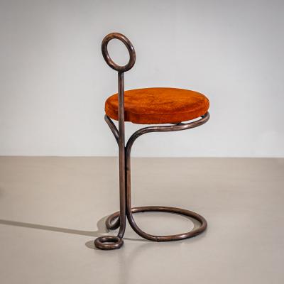Sculptural Metal Stool probably Italy Late 20th Century