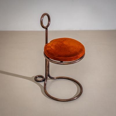 Sculptural Metal Stool probably Italy Late 20th Century