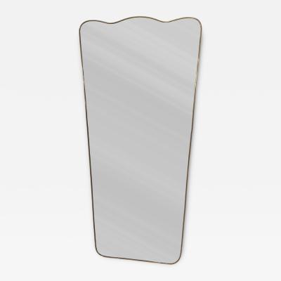 Sculptural Mid Century Modern Brass Mirror