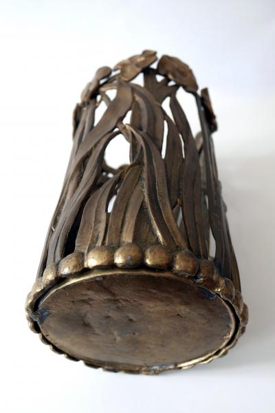 Sculptural Mid Century Modern Massive Brass Umbrella Stand 1960s Germany