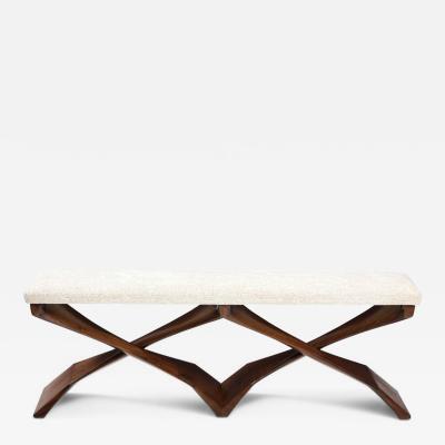 Sculptural Modernist Bench by Newman Krasnogorov