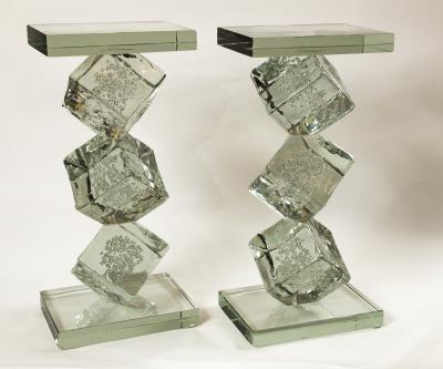 Sculptural Murano Ice Cube Drinks Table Contemporary
