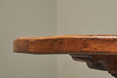 Sculptural Pedestal Table in Solid Oak 1960s