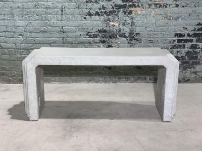 Sculptural Post Modern Gray Plaster Console 1980