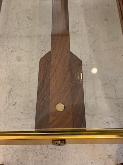 Sculptural Rosewood and Brass Coffee Table