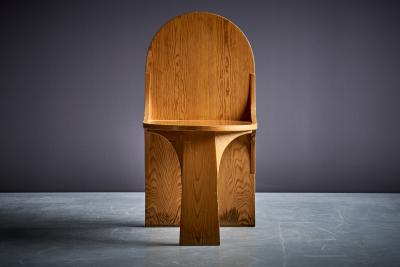 Sculptural Scandinavian Modern Chair in Wood Denmark 1960s