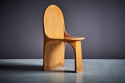 Sculptural Scandinavian Modern Chair in Wood Denmark 1960s