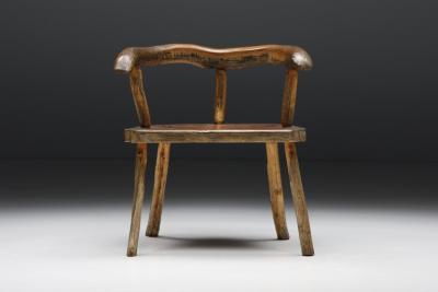 Sculptural Scandinavian Wabi Sabi Chair 1940s