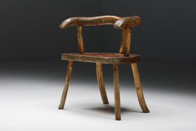 Sculptural Scandinavian Wabi Sabi Chair 1940s