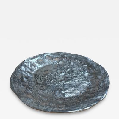 Sculptural Silver Tone Decorative Dish