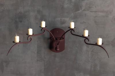 Sculptural Six Arm Wall Candelabra Europe Late 20th Century