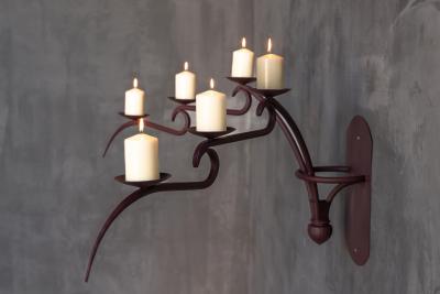 Sculptural Six Arm Wall Candelabra Europe Late 20th Century