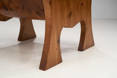 Sculptural Solid Wood Armchair Europe ca 1960s