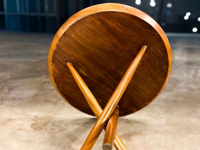 Sculptural Three Legged Side Table in Ivory Wood Brazilian Modern Lot 691A