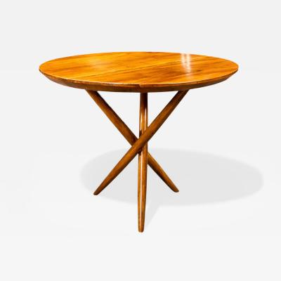 Sculptural Three Legged Side Table in Ivory Wood Brazilian Modern Lot 691A