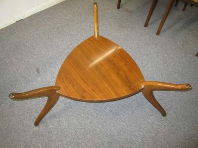 Sculptural Triangular Coffee Table Mid Century Modern