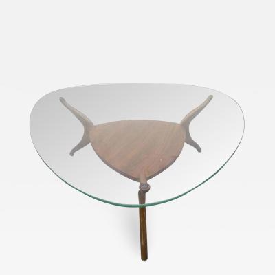 Sculptural Triangular Coffee Table Mid Century Modern
