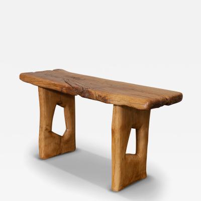 Sculptural Wood Console